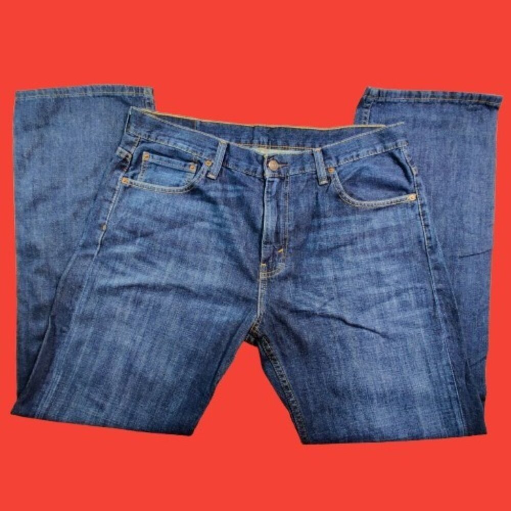 Levi’s 569 Loose Straight Jeans Men’s Blue Denim W34 L32 Mid Rise Classic Fit